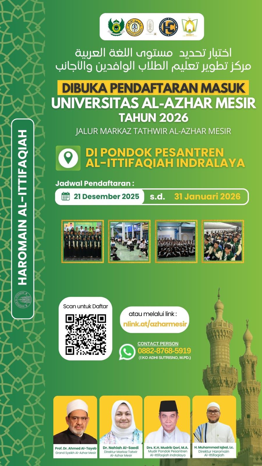 Dibuka Pendaftaran Kuliah Di Universitas Al-Azhar Mesir (S1) Tahun 2026